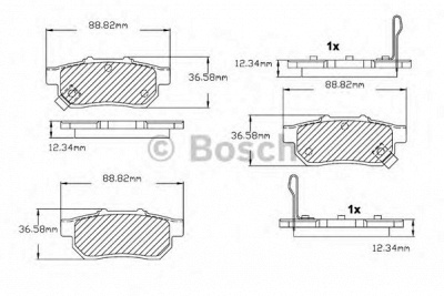 BOSCH f03b150024 -  Комплект тормозных колодок, дисковый тормоз