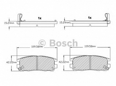 BOSCH f03b150027 -  Комплект тормозных колодок, дисковый тормоз