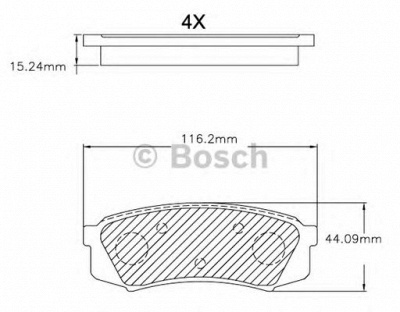 BOSCH f03b150032 -  Комплект тормозных колодок, дисковый тормоз