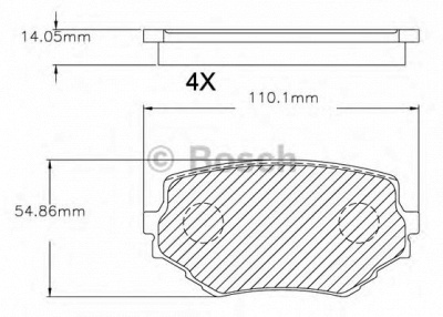 BOSCH f03b150043 -  Комплект тормозных колодок, дисковый тормоз