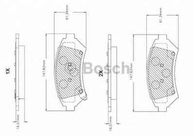 BOSCH f03b150046 -  Комплект тормозных колодок, дисковый тормоз