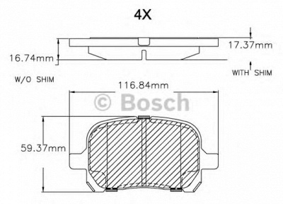 BOSCH f03b150048 -  Комплект тормозных колодок, дисковый тормоз