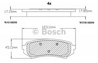 BOSCH f03b150056 -  Комплект тормозных колодок, дисковый тормоз