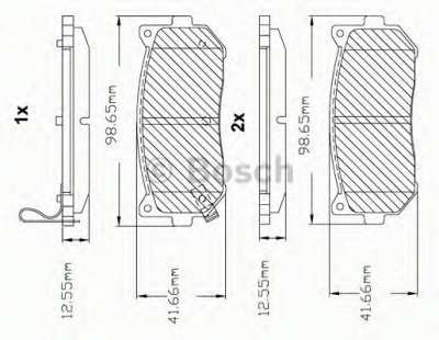 BOSCH f03b150058 -  Комплект тормозных колодок, дисковый тормоз