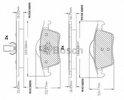 BOSCH f03b150066 -  Комплект тормозных колодок, дисковый тормоз