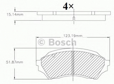 BOSCH f03b150068 -  Комплект тормозных колодок, дисковый тормоз