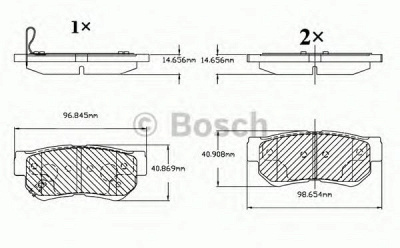 BOSCH f03b150070 -  Комплект тормозных колодок, дисковый тормоз