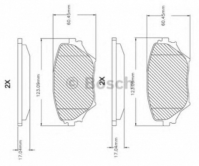 BOSCH f03b150084 -  Комплект тормозных колодок, дисковый тормоз