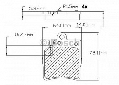BOSCH f03b150088 -  Комплект тормозных колодок, дисковый тормоз