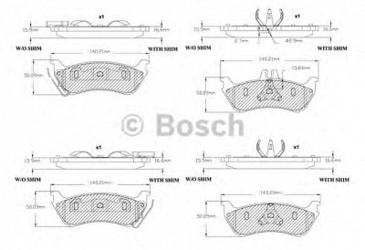 BOSCH f03b150090 -  Комплект тормозных колодок, дисковый тормоз
