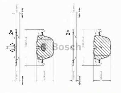 BOSCH f03b150104 -  Комплект тормозных колодок, дисковый тормоз