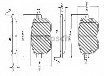 BOSCH f03b150121 -  Комплект тормозных колодок, дисковый тормоз