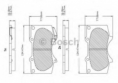 BOSCH f03b150123 -  Комплект тормозных колодок, дисковый тормоз