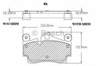 BOSCH f03b150124 -  Комплект тормозных колодок, дисковый тормоз