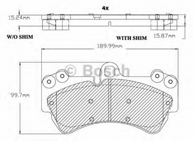 BOSCH f03b150130 -  Комплект тормозных колодок, дисковый тормоз