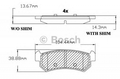 BOSCH f03b150138 -  Комплект тормозных колодок, дисковый тормоз