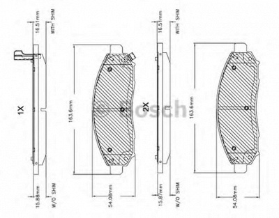 BOSCH f03b150151 -  Комплект тормозных колодок, дисковый тормоз