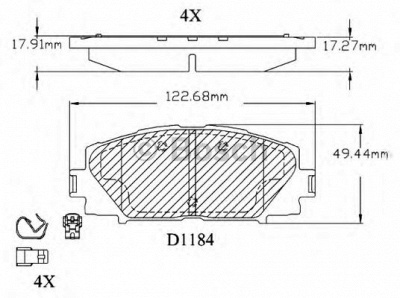 BOSCH f03b150166 -  Комплект тормозных колодок, дисковый тормоз