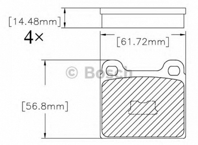 BOSCH f03b150206 -  Комплект тормозных колодок, дисковый тормоз
