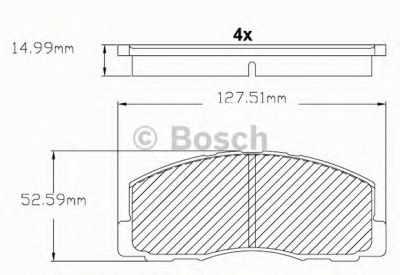 BOSCH f03b150215 -  Комплект тормозных колодок, дисковый тормоз