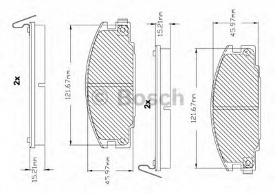 BOSCH f03b150222 -  Комплект тормозных колодок, дисковый тормоз