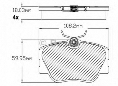 BOSCH f03b150230 -  Комплект тормозных колодок, дисковый тормоз