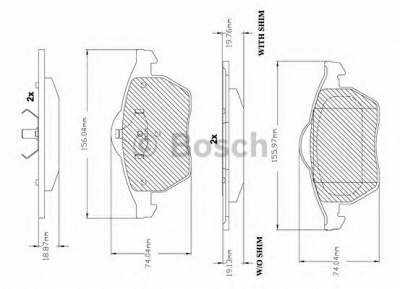 BOSCH f03b150241 -  Комплект тормозных колодок, дисковый тормоз