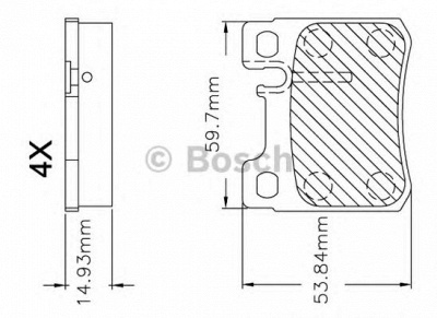 BOSCH f03b150247 -  Комплект тормозных колодок, дисковый тормоз