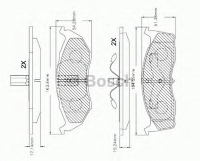 BOSCH f03b150250 -  Комплект тормозных колодок, дисковый тормоз