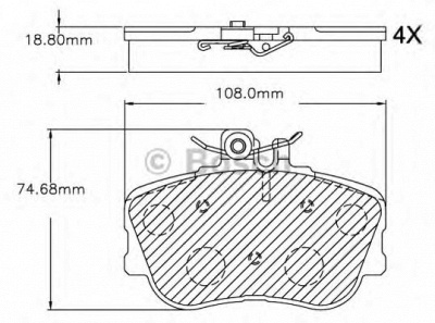 BOSCH f03b150251 -  Комплект тормозных колодок, дисковый тормоз
