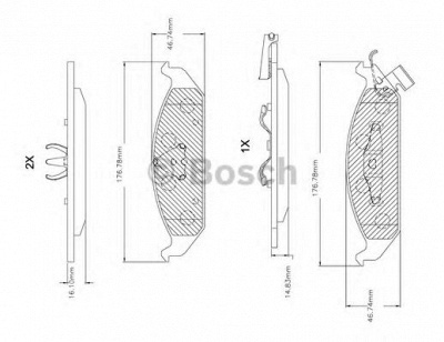 BOSCH f03b150254 -  Комплект тормозных колодок, дисковый тормоз