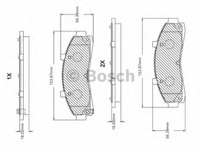 BOSCH f03b150255 -  Комплект тормозных колодок, дисковый тормоз