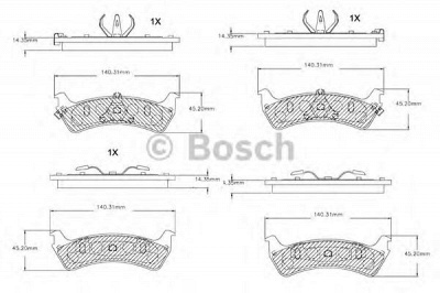 BOSCH f03b150260 -  Комплект тормозных колодок, дисковый тормоз