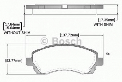 BOSCH f03b150274 -  Комплект тормозных колодок, дисковый тормоз