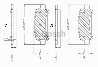 BOSCH f03b150286 -  Комплект тормозных колодок, дисковый тормоз