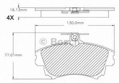 BOSCH f03b150295 -  Комплект тормозных колодок, дисковый тормоз