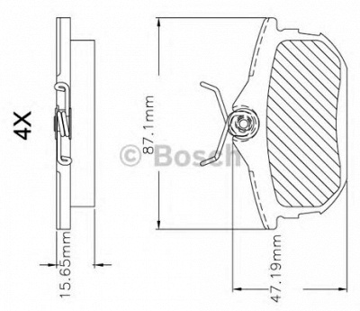 BOSCH f03b150296 -  Комплект тормозных колодок, дисковый тормоз