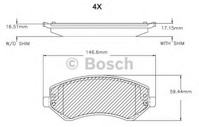 BOSCH f03b150301 -  Комплект тормозных колодок, дисковый тормоз