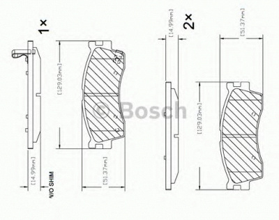 BOSCH f03b150310 -  Комплект тормозных колодок, дисковый тормоз