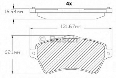 BOSCH f03b150318 -  Комплект тормозных колодок, дисковый тормоз