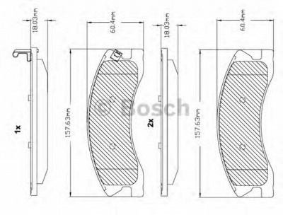 BOSCH f03b150322 -  Комплект тормозных колодок, дисковый тормоз