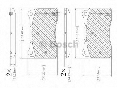 BOSCH f03b150333 -  Комплект тормозных колодок, дисковый тормоз