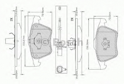 BOSCH f03b150365 -  Комплект тормозных колодок, дисковый тормоз