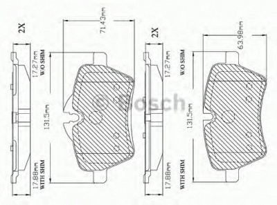 BOSCH f03b150390 -  Комплект тормозных колодок, дисковый тормоз
