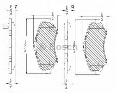 BOSCH f03b150402 -  Комплект тормозных колодок, дисковый тормоз