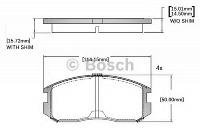 BOSCH f03b150412 -  Комплект тормозных колодок, дисковый тормоз