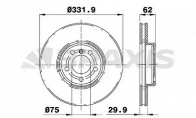 BRAXIS ad0004 -  Тормозной диск
