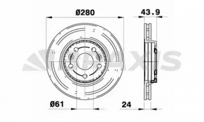 BRAXIS ae0182 -  Тормозной диск