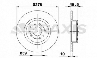 BRAXIS ae0345 -  Тормозной диск