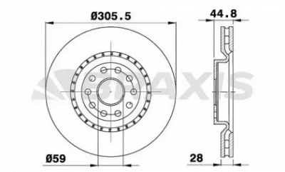 BRAXIS ae0659 -  Тормозной диск